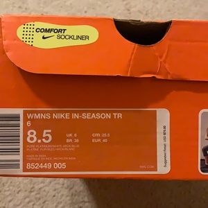 blue Nike running shoes